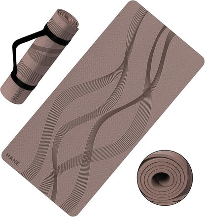 Yoga Mat High Density Exercise Mat, 76"x32"x0.27"Thick Wide & Large Yoga Mat for Women Men, Professional POE Workout Mat for Yoga, Pilates, Fitness & Stretching