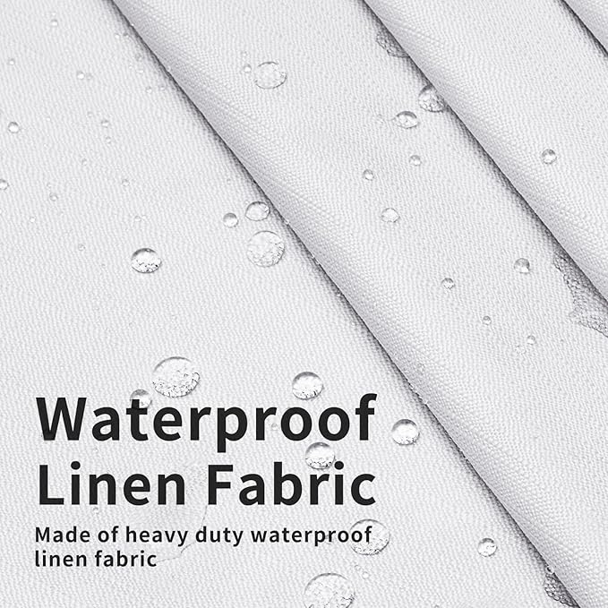 Easy-Going Linen Look 100% Blackout Curtain 52x63 Inch Window Curtain Drapes for Bedroom, Living Room Thermal Insulated Room Darkening (Set of 2 Panels, White)
