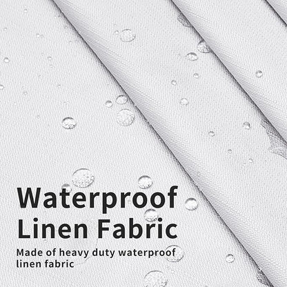 Easy-Going Linen Look 100% Blackout Curtain 52x84 Inch Window Curtain Drapes for Bedroom, Living Room Thermal Insulated Room Darkening (Set of 2 Panels, White)