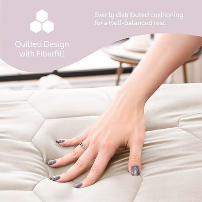 Hearth & Harbor 2 Pack Full Size Quilted Fitted Mattress Pad Cover, 100% Waterproof Mattress Protectors, Deep Pocket Fitted Mattress Cover 8" - 21" (54" x 75", Beige Cream)
