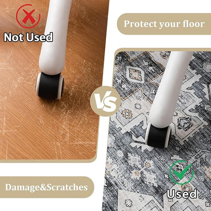 chakme Office Chair Mat for Hardwood Floor, 72"x48" Easy Glide Computer Desk Mat Protector for Rolling Chair Under Desk Rug Nonslip Backing, Machine Wash, (Boho)