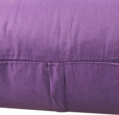 Thmyo 4-Pack 100% Cotton Lumbar Comfortable Solid Decorative Throw Pillow Case, Rectangle Cushion Cover Pillowcase Sublimation Blank Pillow Covers DIY Throw Pillowcase(12x20inch/30x50cm, Purple)