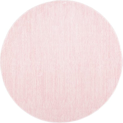 SAFAVIEH Vision Collection Area Rug - 8' Round, Pink, Modern Ombre Design, Non-Shedding & Easy to Clean, Ideal for Living Room, Bedroom, Dining Space (VSN606U)