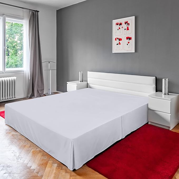 Utopia Bedding Full Bed Skirt - Soft Quadruple Pleated Ruffle - Easy Fit with 16 Inch Tailored Drop - Hotel Quality, Shrinkage and Fade Resistant (Full, White)