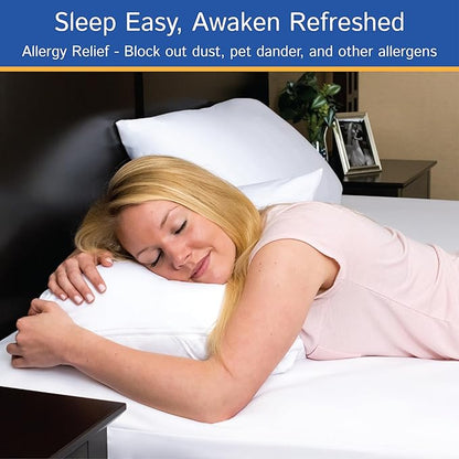 Queen Size Mattress Protector Bedbug Waterproof Zippered Cover Hypoallergenic Premium Quality Encasement White