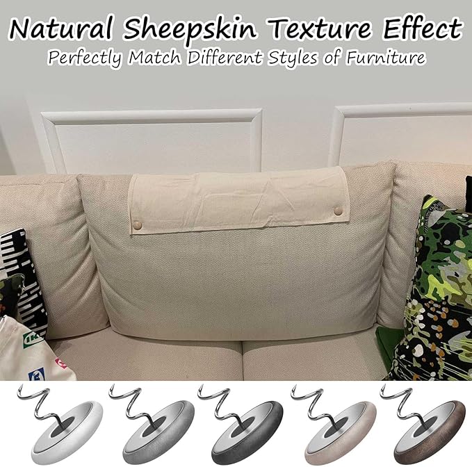 Leather Upholstery Twist Pins for Bed Skirts – 12 Pack Fabric Holders and Tacks for Sofa Covers, Armchairs, and DIY Sewing – Elegant Screw Design Upholstery Accessories (12, White)