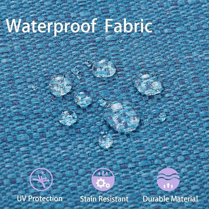 FUNHOME Outdoor Bench Cushion 48 x18 inch with Non-Slip Grips,Water Resistant Porch Swing Cushion,Bench Pillow Pads,Tufted Cushions for Patio Garden Furniture,48" Seat Cushions(Light Blue)