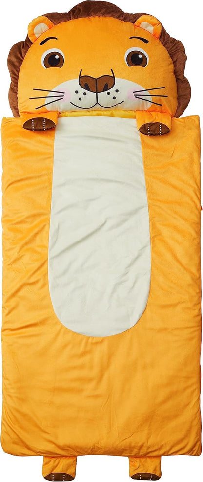 Kid's Nap Buddies Character Preschool Nap Mat, Toddler Sleeping Bag with Pillow for Daycare, Ages 3+