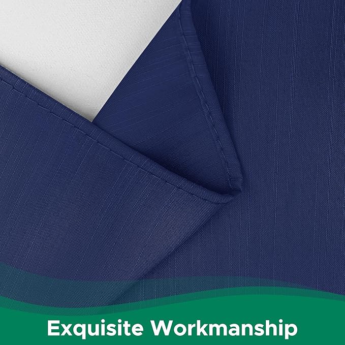 Biscaynebay Wrap Around Bed Skirts for King & Cal King Beds 11" Short Drop, Navy Adjustable Elastic Dust Ruffles Easy Fit Wrinkle Resistant Silky Luxurious Fabric Machine Washable