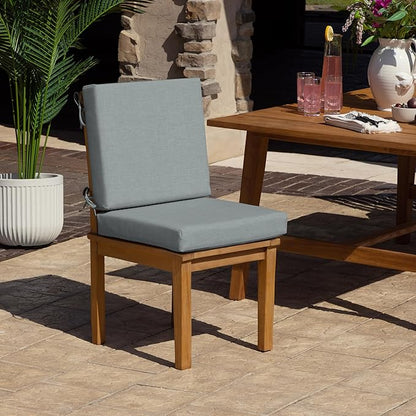 Arden Foam Outdoor Dining Chair Cushion, 20 x 20, Made with ProFoam, Rain-Proof, Fade Resistant, Stone Grey Leala