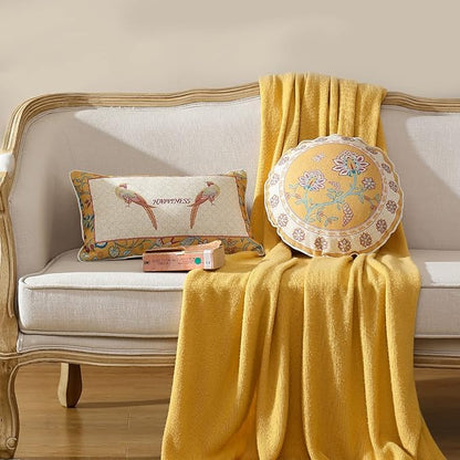 patdrea Linen Decorative Throw Pillow Covers Set Soft Durable Cushion Cases Pillowcase for Couch Bedroom Car Living Room 12"x 20"