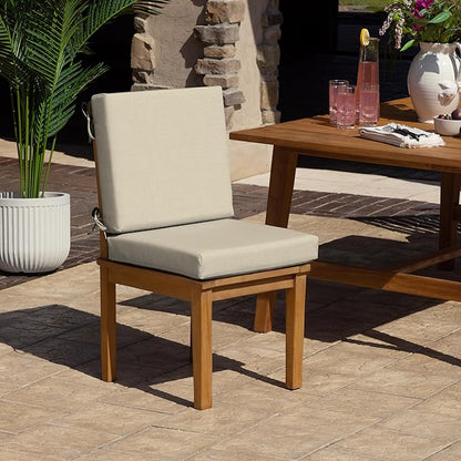 Arden Foam Outdoor Dining Chair Cushion, 20 x 20, Made with ProFoam, Rain-Proof, Fade Resistant, Tan Leala