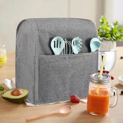 Stand Mixer Cover,Kitchen Mixer Cover Compatible With 5-8 Quart Kitchenaid Hamilton Mixers,Pioneer Woman Kitchen Mixer Cover for Stand Mixer With Pockets,Kitchen Aid Mixer Assecories