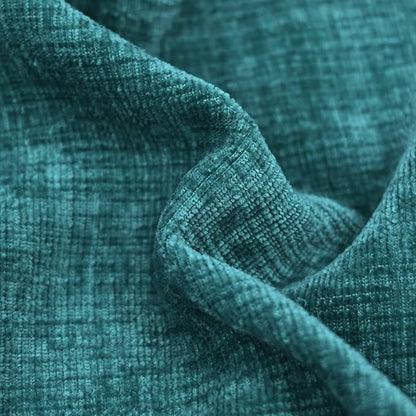 CaliTime Throw Pillow Covers Decorative 20 X 12 Inches Pack of 2 Cozy Solid Dyed Soft Chenille Cushion Cases with Pom Poms for Couch Sofa Bed Living Room Home Teal