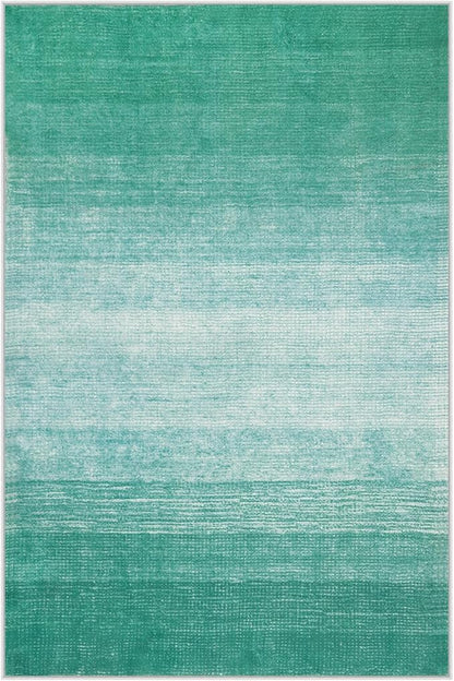 Wonnitar Modern Ombre 4x6 Area Rug, Washable Teal Kids Rug Non-Shedding, Contemporary Soft Throw Mat for Nursery, Non-Slip Large Accent Carpet for Bedroom Living Room Kitchen Dorm (Teal, 4'x6')