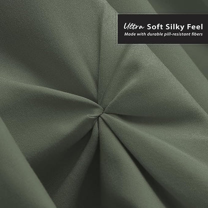 Nestl Olive Green Bed Skirt Queen Size, Pinch Pleat Queen Bed Skirt, 14" Inch Drop Queen Bedskirt, Hotel Quality Olive Green Bed Skirts, Microfiber Bedskirt for Queen Bed, Olive Green Queen Bed Skirt