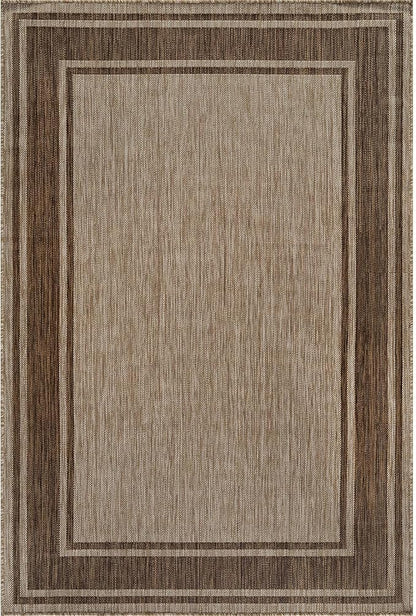 Beverly Rug Large Outdoor Rug 10x14 Modern Bordered Area Rugs for Indoor and Outdoor Patio Deck Porch Garden Waterproof Weather Sun Resistant Washable Outside Carpet (10 x 14 Jute)