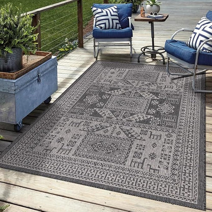 Keen Home Design Terrace Outdoor Throw Rug - 3x5 Washable Indoor/Outdoor Rug for Patio, Kitchen, Balcony, Beach, Garden, Deck and Porch, Size: 3'x5'