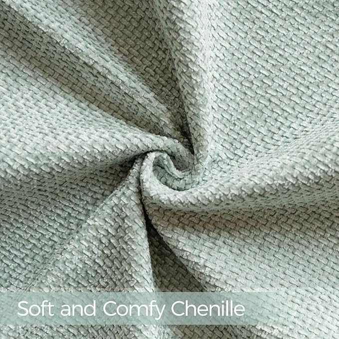 a moment Light Green Chenille Throw Pillow Covers 12x20 Inch Pack of 2 Modern Decorative Throw Pillow Covers Farmhouse Cross Covers Home Decor for Sofa Living Room Spring