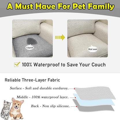 Couch Arm Covers, Waterproof Armrest Cover for Sofa, Armchair, Loveseat, Non-Slip Recliner Arm Cover, Sofa Arm Covers, Headrest Covers, Arm Chair Covers Set of 2 (Gray, 28"×24")