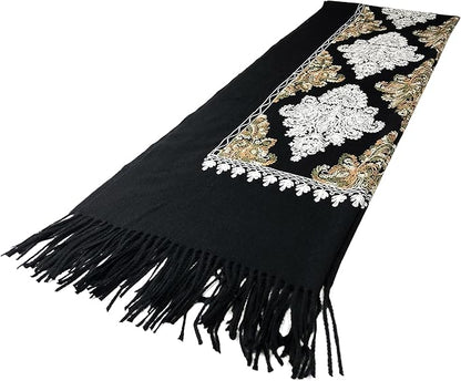 Urban CoCo Women's Embroidered Tassel Long Shawl Oversize Scarf Wraps for Women