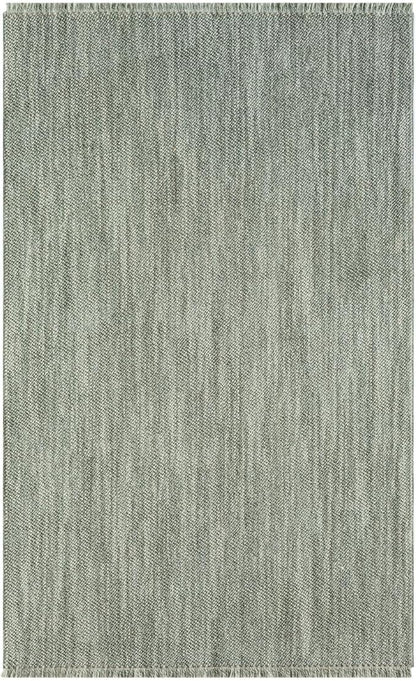 LUXE WEAVERS Solid Machine Woven Green 6x9 Area Rug, Indoor Stain-Resistant Carpet