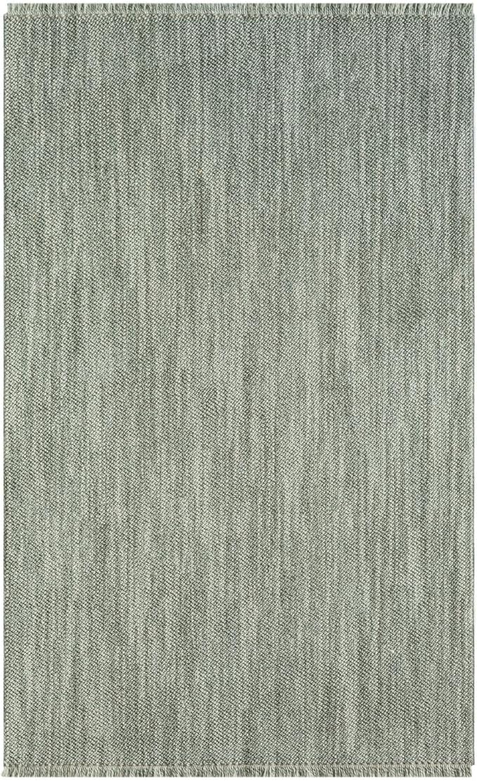 LUXE WEAVERS Solid Machine Woven Green 9x12 Area Rug, Indoor Stain-Resistant Carpet