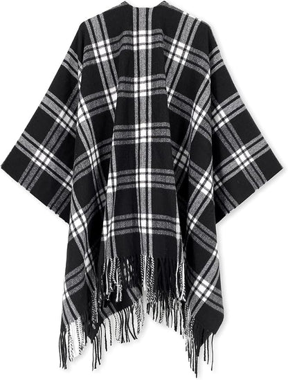 Breezy Lane Women's Shawl Wraps Warm Poncho Ruana Wrap Cardigan