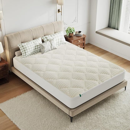 Novilla Full Soft Mattress Topper, Fluffy Pillow Top Mattress Pad for Cold Sleepers, Quilted Mattress Protector with Deep Pocket, Fits 8-21" Mattresses, Machine Washable