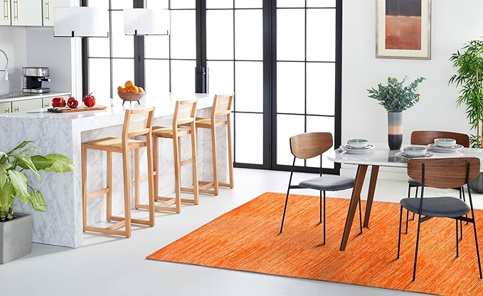 SAFAVIEH Area Rug 10x14 - Vision Collection - Large - Orange, Modern Ombre Design, Non-Shedding & Easy to Clean, Ideal for Living Room, Bedroom, Dining Space (VSN606P)