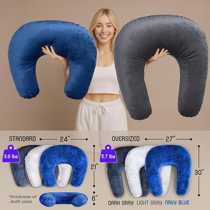 MELLO Lap Pillow for Reading – Memory Foam Gaming Pillow for Lap, Crochet, Crafting, Knitting, Elbow and Arm Support Cushion for Rest in Couch and Bed (Dark Gray, Standard)