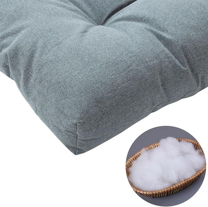 FUNHOME Outdoor Bench Cushion 45 x18 inch with Non-Slip Grips,Water Resistant Porch Swing Cushion,Bench Pillow Pads,Tufted Cushions for Patio Garden Furniture,45" Seat Cushions(Dark Gray)