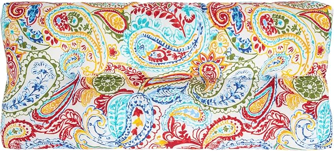 FUNHOME Outdoor Bench Cushion 42 x18 inch with Non-Slip Grips,Water Resistant Porch Swing Cushion,Bench Pillow Pads,Floral Tufted Cushions for Patio Garden Furniture,42" Seat Cushions(Phoenix)