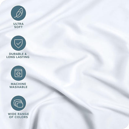 Bare Home 2-Pack Fitted Bottom Sheets Full XL - Premium 1800 Ultra-Soft Wrinkle Resistant Microfiber - Deep Pocket (Full XL, White)