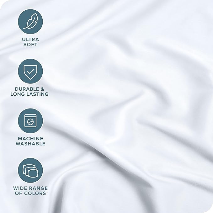 Bare Home 5-Pack Fitted Bottom Sheets Twin - Premium 1800 Ultra-Soft Wrinkle Resistant Microfiber - Deep Pocket (Twin, White)