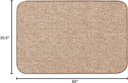 House, Home and More Skid-Resistant Carpet Indoor Area Rug Floor Mat - Praline Brown - 3 Ft X 5 Ft - Non Slip Rubber Backing, Stain Resistant, Dog Friendly, Living Room Bedroom Kitchen Entryway