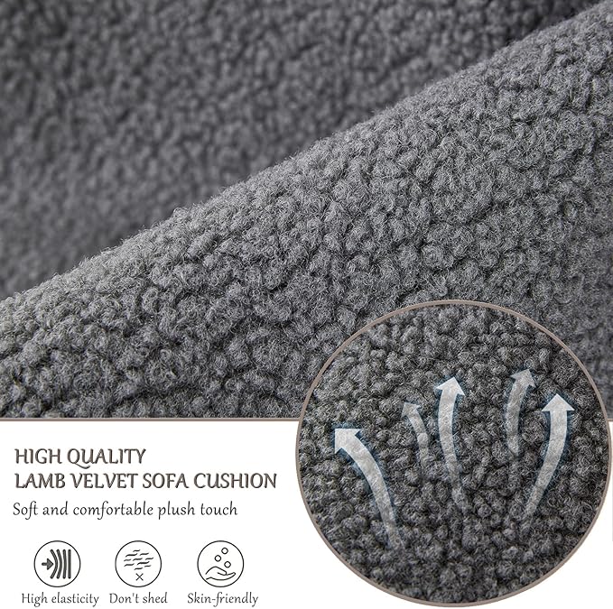 Armrest Cover, Recliner Chair Protector, Furniture Protector Slip, Side Storage Pocket, Stretch Armchair Couch Arm Rest Cover for Recliner, Chair, Sofa (Light Gray,3 Seater(5pcs))