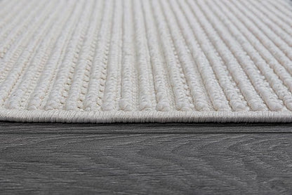 Beverly Rug Micro Loop Large Area Rug White 10x14 Modern Luxury Trellis Geometric Durable Indoor Area Rugs for Living Dining Room Office Stain Resistant Non Shedding Casual Indoor Carpet White 10x14