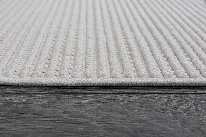 Beverly Rug Micro Loop Area Rug White 8x10 Modern Luxury Soft Trellis Geometric Durable Indoor Area Rugs for Living Dining Room Office Stain Resistant Non Shedding Casual Indoor Carpet White 8 x 10