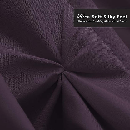 Nestl Purple Bed Skirt - King Size, Pinch Pleat, 14" Drop, Hotel Quality, Premium Microfiber