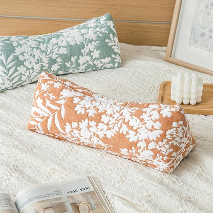 Buckwheat Neck Support Pillow Cervical Neck Cylinder Bolster Pillow,Buckwheat Hulls Adjustable Roll Pillow,Neck Pain Relief for Back and Side Sleepers Round Pillows for Lunch Break Green, 6*15 inch
