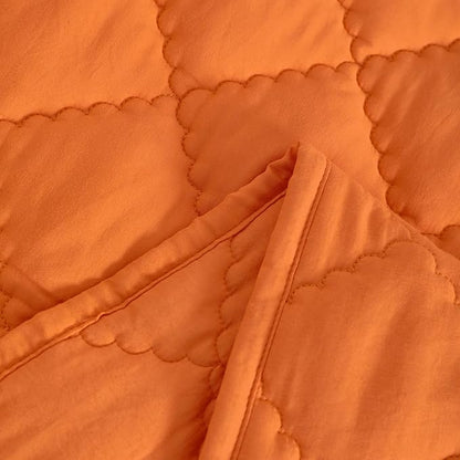 NTBAY Down Alternative Oversized Toddler Comforter, Super Soft and Warm Solid Color Baby Crib Quilted Blanket, 43x60 inches, Orange