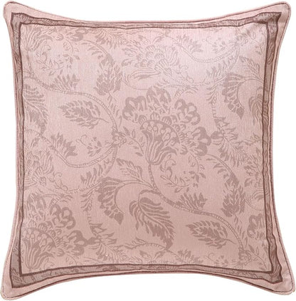 Pink Farmhouse Throw Pillow Covers,Birds and Flowers Pattern Cozy Velvet Pillowcases,Decoration Square Pillows Cushion Covers for Couch Sofa Bed Car Chair,18"x18"