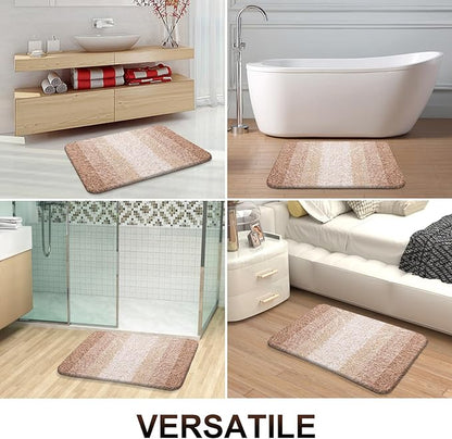 OLANLY Bathroom Runner Rugs 70x24, Extra Soft Absorbent Microfiber Bath Rugs, Rubber Backing, Quick Dry, Machine Washable Bath Mats for Bathroom Floor, Tub and Shower, Home Decor Accessories, Beige