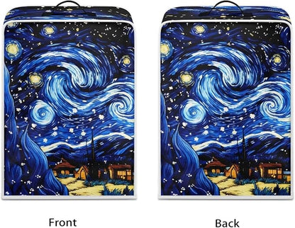 Starry Night Print Coffee Maker Cover – Dust Protection Stain Resistant Washable Appliance Cover Kitchen Decoration Gifts For Coffee Lovers