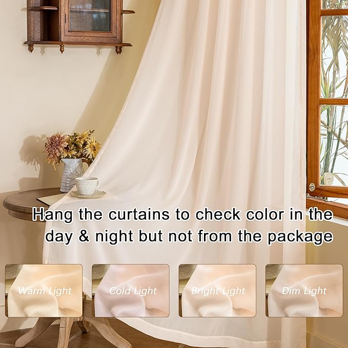 MAIHER 80 Inch Length Pink Pinch Pleat Sheer Curtains Lightweight Light Filtering Pleated Drapes with Adjustable Hooks for Dining Room Patio Door, Soft Pink, 42" W x 80" L, 2 Panels