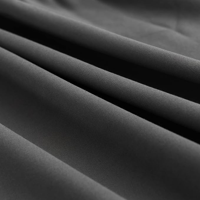 TSUTOMI Bed Skirt Full Size Ruffled Bed Skirt with Split Corners, 18 Inch Drop Dust Ruffle Bed Skirts with Platform, Gathered Style, 100% Microfiber, Black