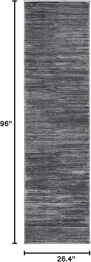 SAFAVIEH Vision Collection Runner Rug - 2'2" x 8', Grey, Modern Ombre Design, Non-Shedding & Easy to Clean, Ideal for Entryway, Foyer, Bedroom, Hallway (VSN606D)
