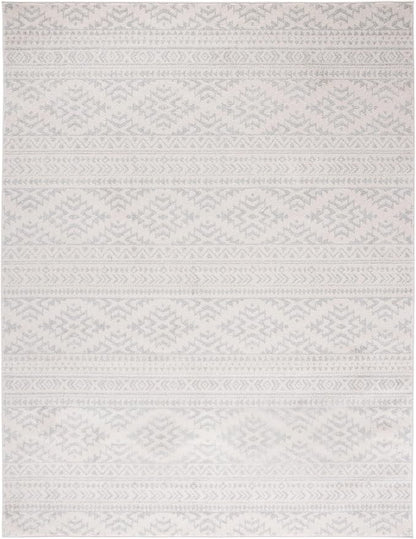 SAFAVIEH Area Rug 6x9 - Tulum Collection - Ivory & Light Grey, Moroccan Boho Tribal Design, Non-Shedding & Easy to Clean, Ideal for Living Room, Bedroom, Dining Space (TUL272G)