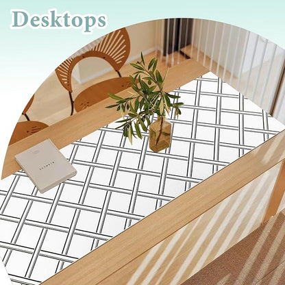 Drawer and Shelf Liner for Kitchen Cabinet: 17 in X 30 Ft Non Slip Waterproof Shelf Paper Non Adhesive Refrigerator Liners Black and White Squares Easy Liners for Bathroom